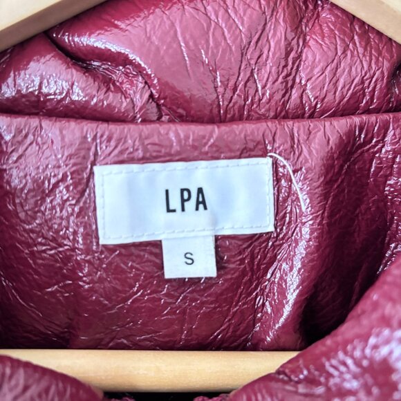 LPA Crop Puffer Jacket 600 in Cherry - Picture 11 of 11